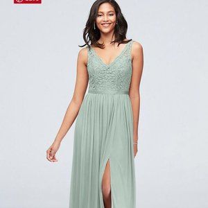 Unworn David's Bridal Dress Dusty Sage